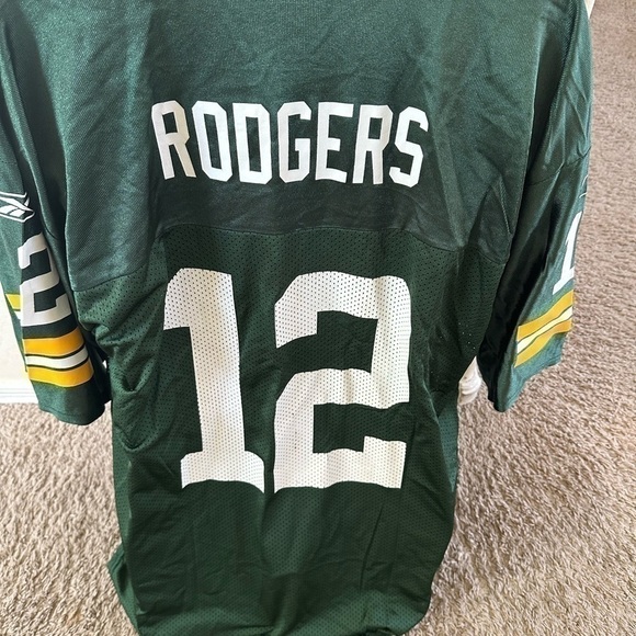 Men’s pre own as is Reebok NFL Aaron Rodgers home jersey size CL GreenBay Packer - Picture 4 of 8